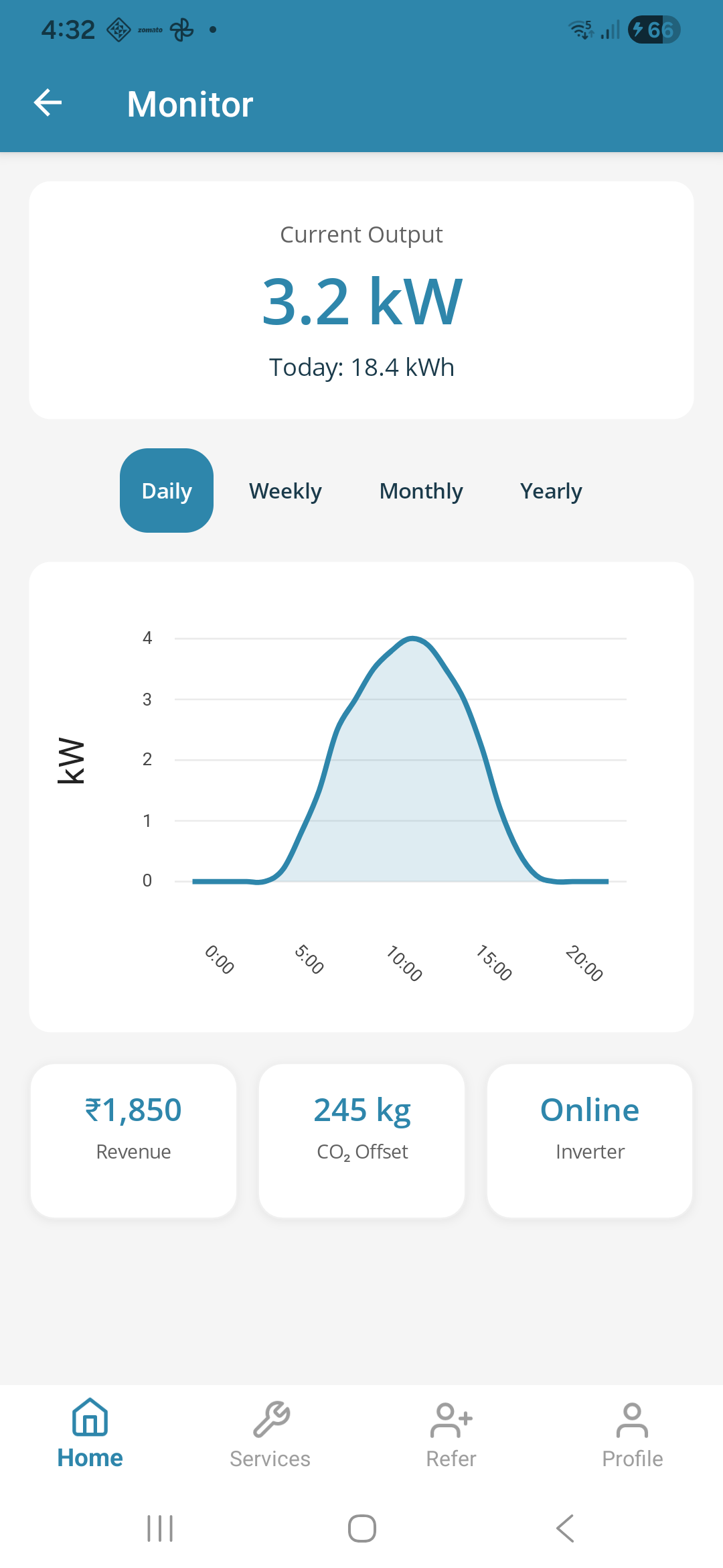 Surya Sai Solar app screen 2