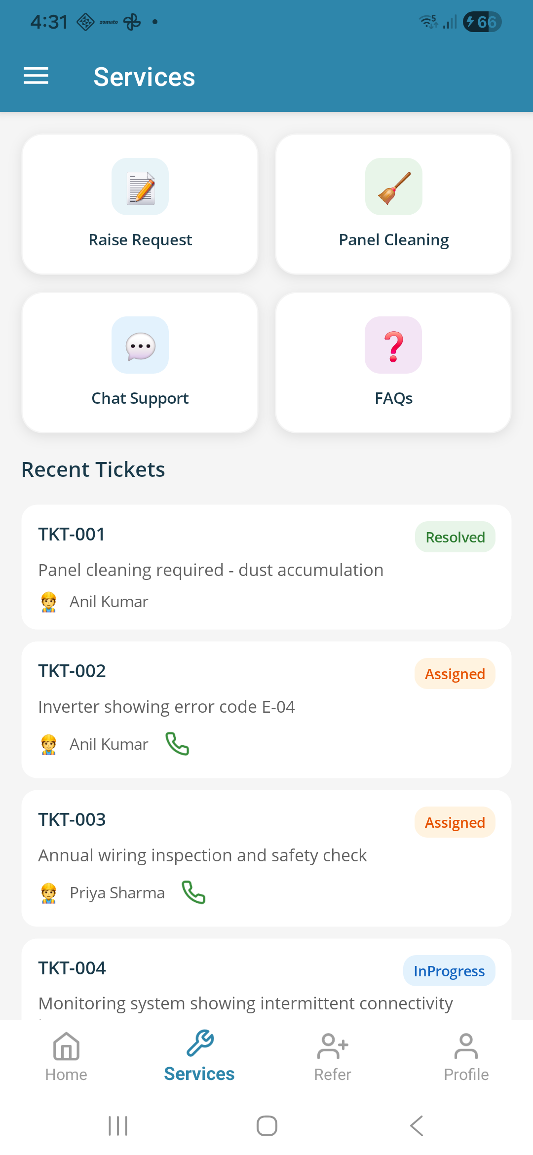 Surya Sai Solar app screen 3