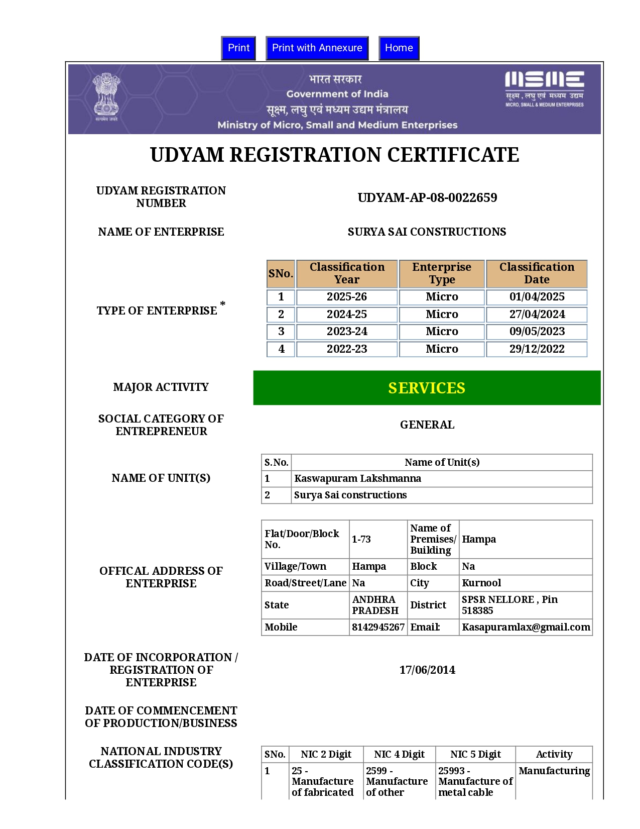 MSME UDYAM