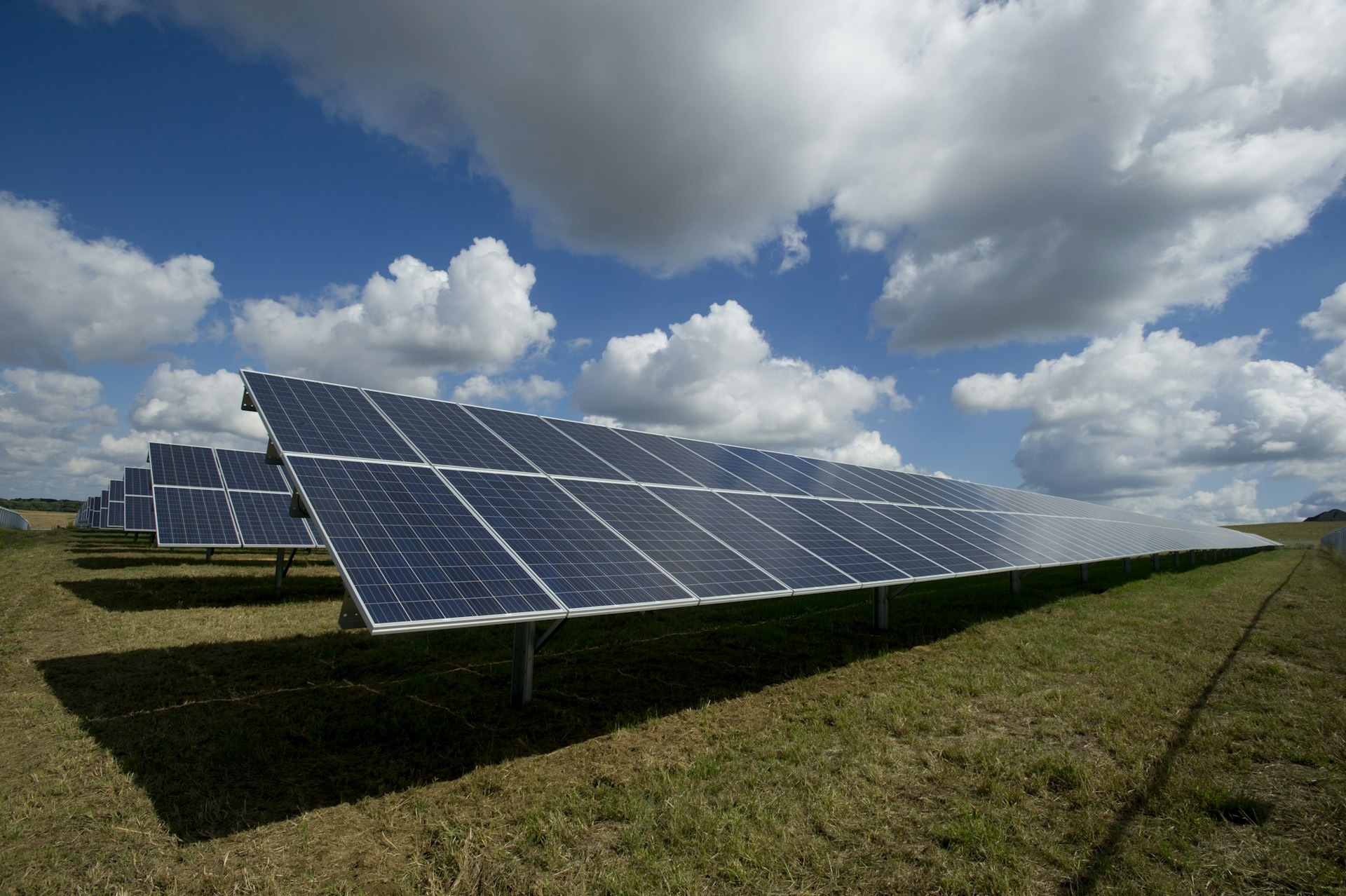Solar panels on rooftop